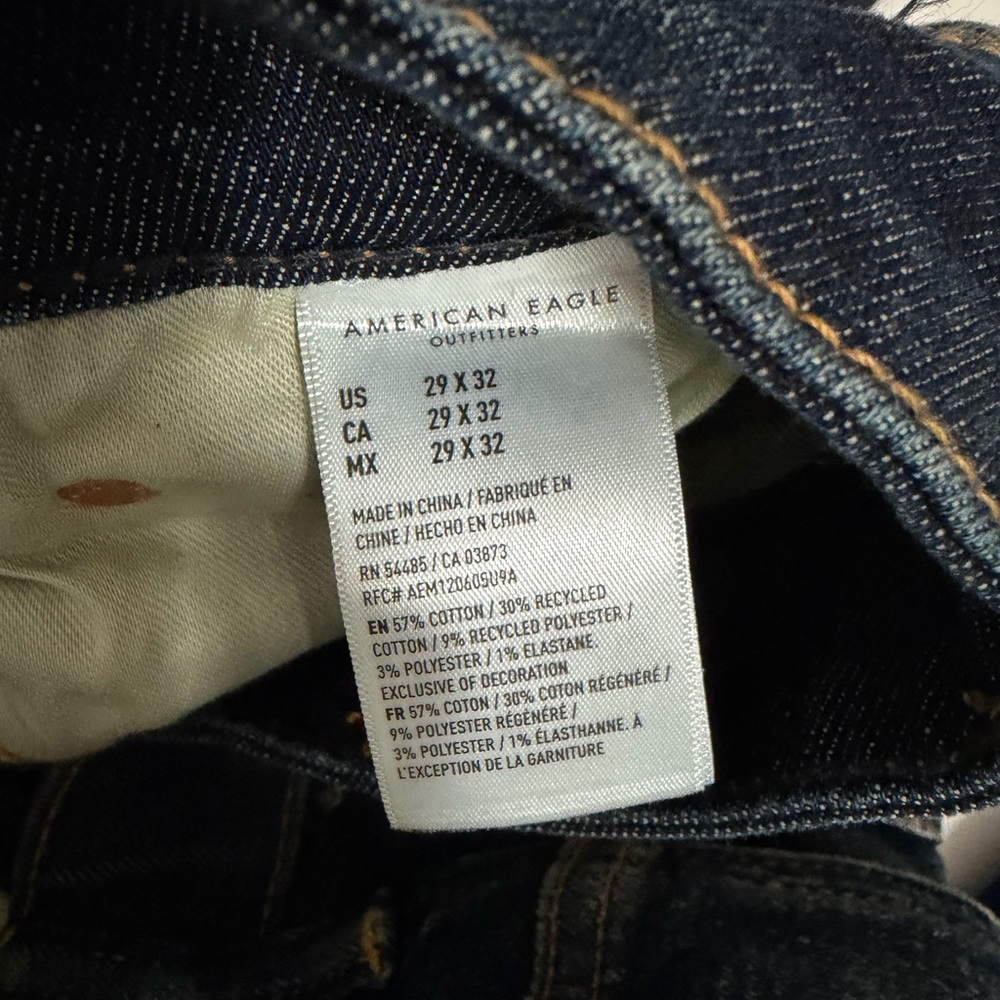 American Eagle Outfitters Airflex + Dark Blue Slim Straight Jeans 29x32 - Picture 5 of 6